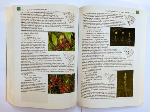 page from the revised and expanded Guide to the Wildflowers of South Carolina